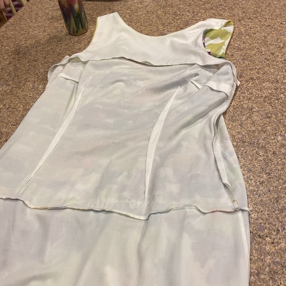 London Times Dress 10  Green Purple Blue White - Picture 12 of 15